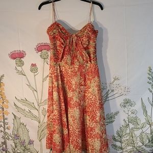 RALPH LAUREN NWT DRESS 10 silky lined coral midi